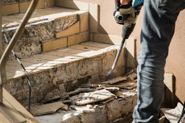Concrete Stair Demolition in Lewes